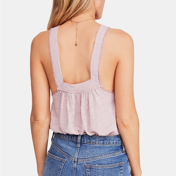 Free People Good for You Pink Tank Top L NWT - Picture 2 of 3